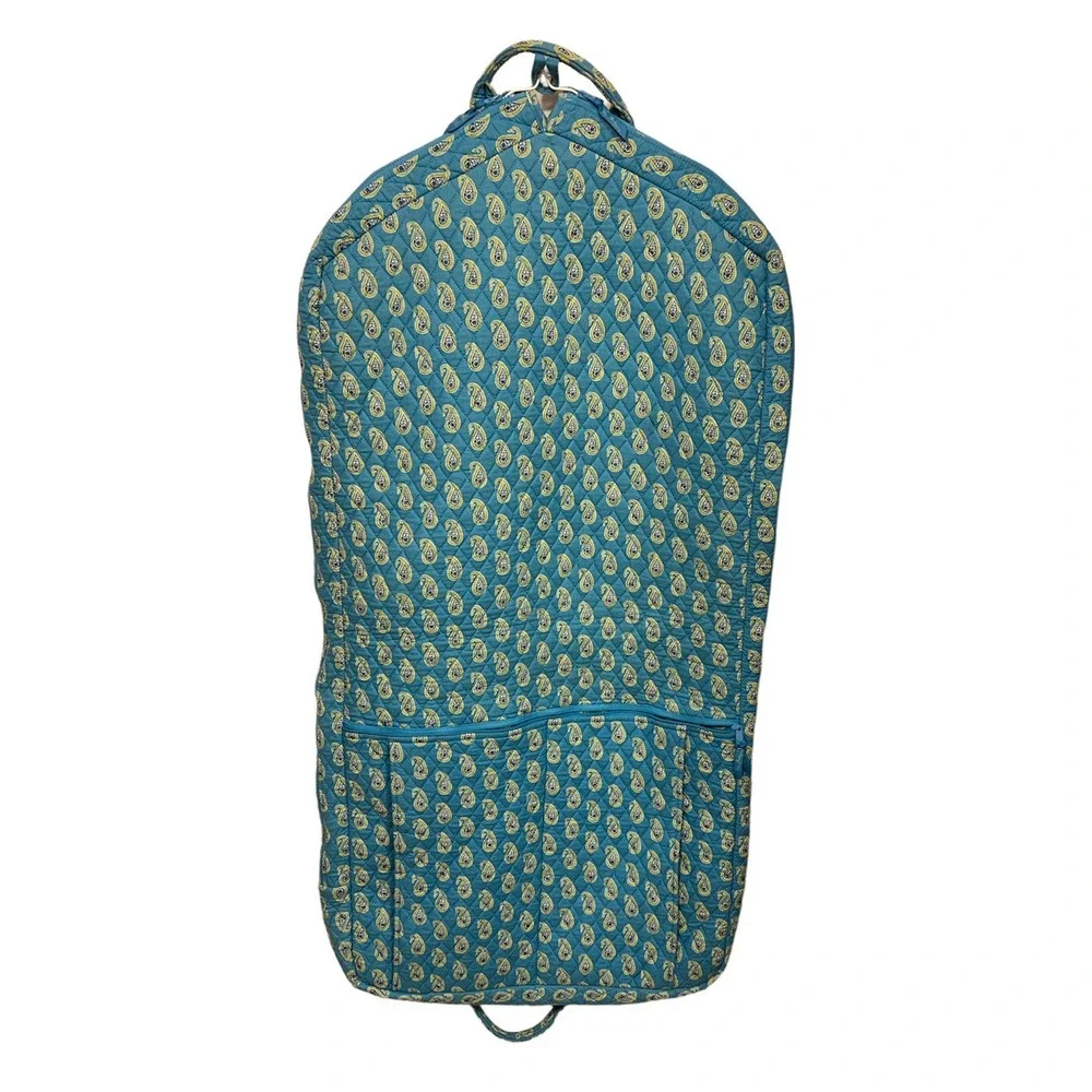 Vera Bradley Bermuda Blue Paisley Print Quilted Hanging Long Garment Bag Retired